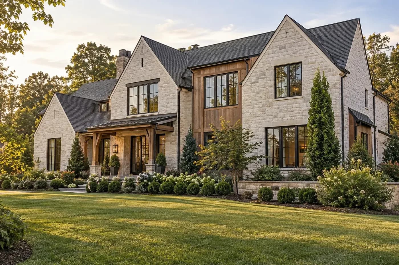 Illustrative completed luxury Charlotte-area custom home representing a clearly defined construction scope
