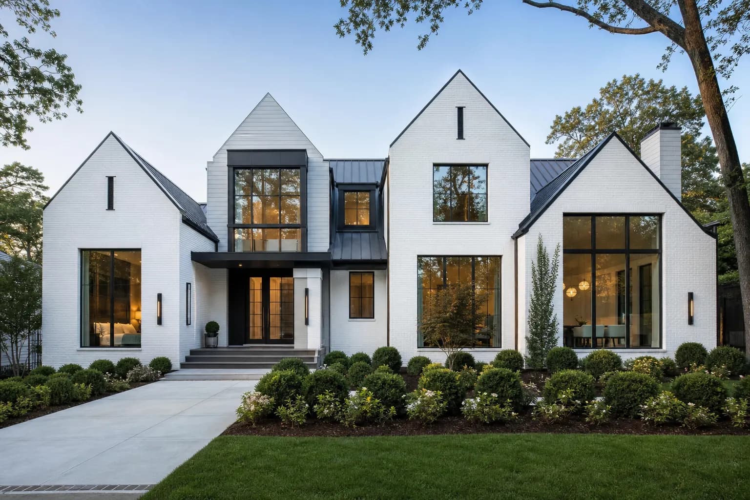Luxury custom home exterior by Max Built, SouthPark luxury home builder