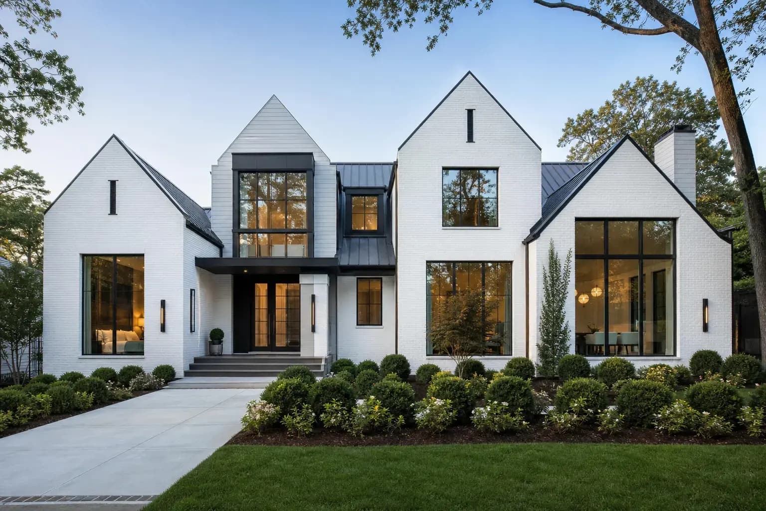 Luxury custom home exterior by Max Built, Ballantyne luxury home builder