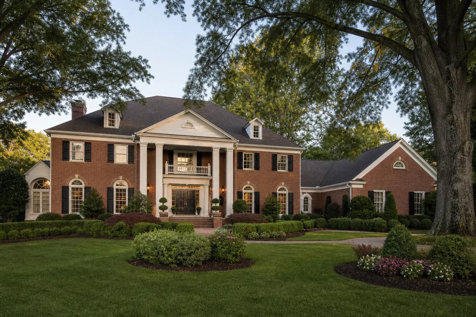 Luxury custom home exterior by Max Built, Marvin, NC luxury home builder